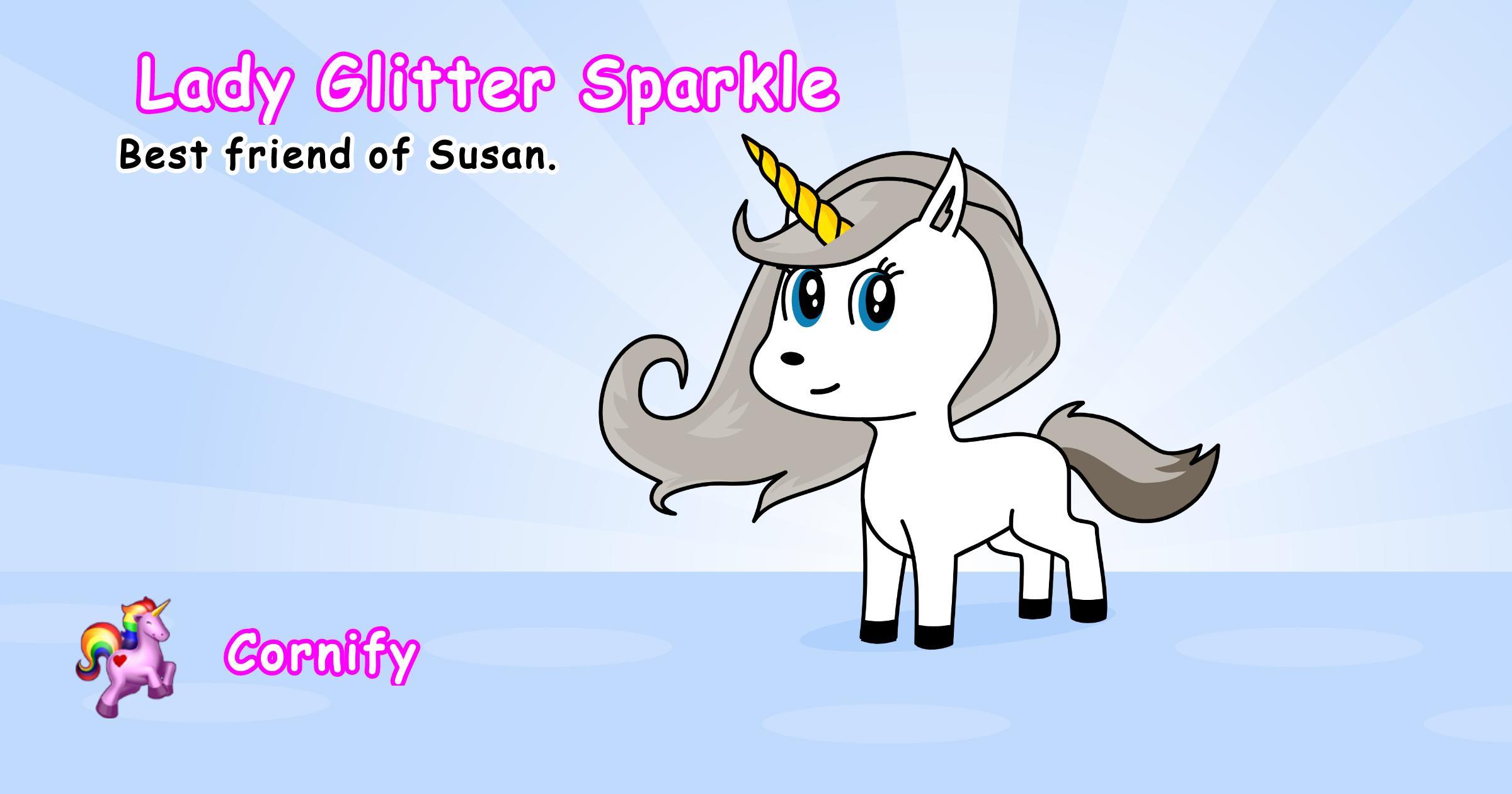 Lady Glitter Sparkle The Unicorn