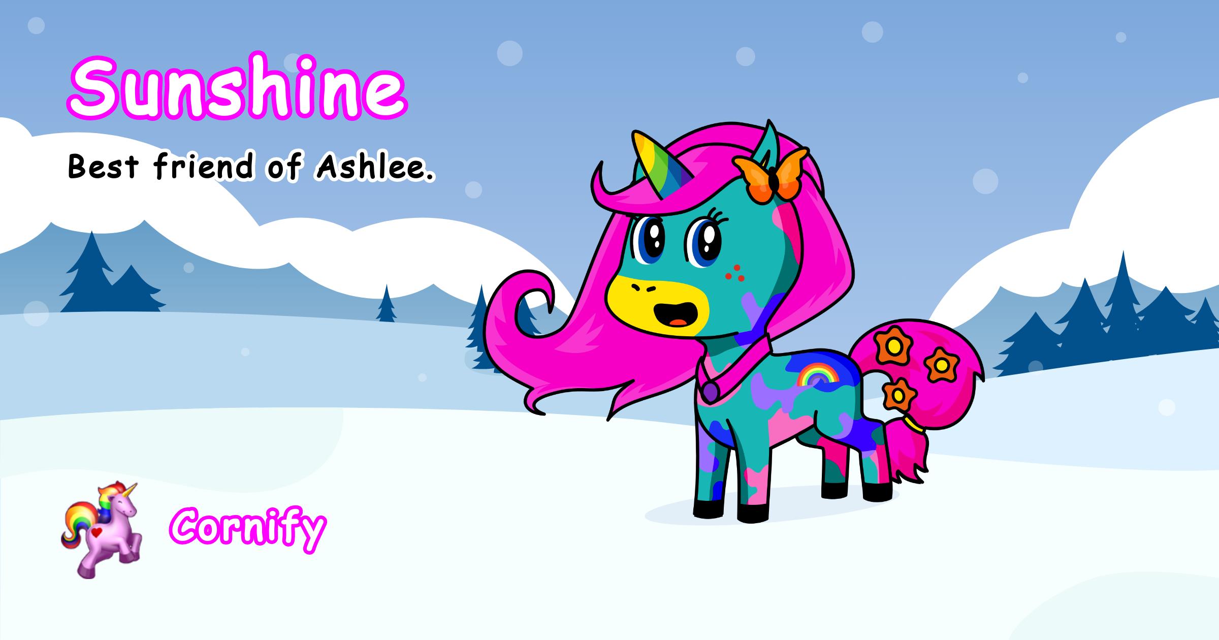 Sunshine the unicorn